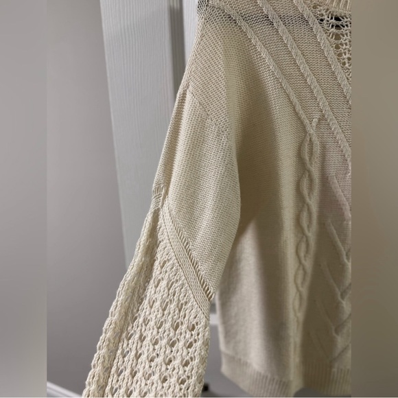 Cream Open-Knit Sweater - Picture 3 of 3